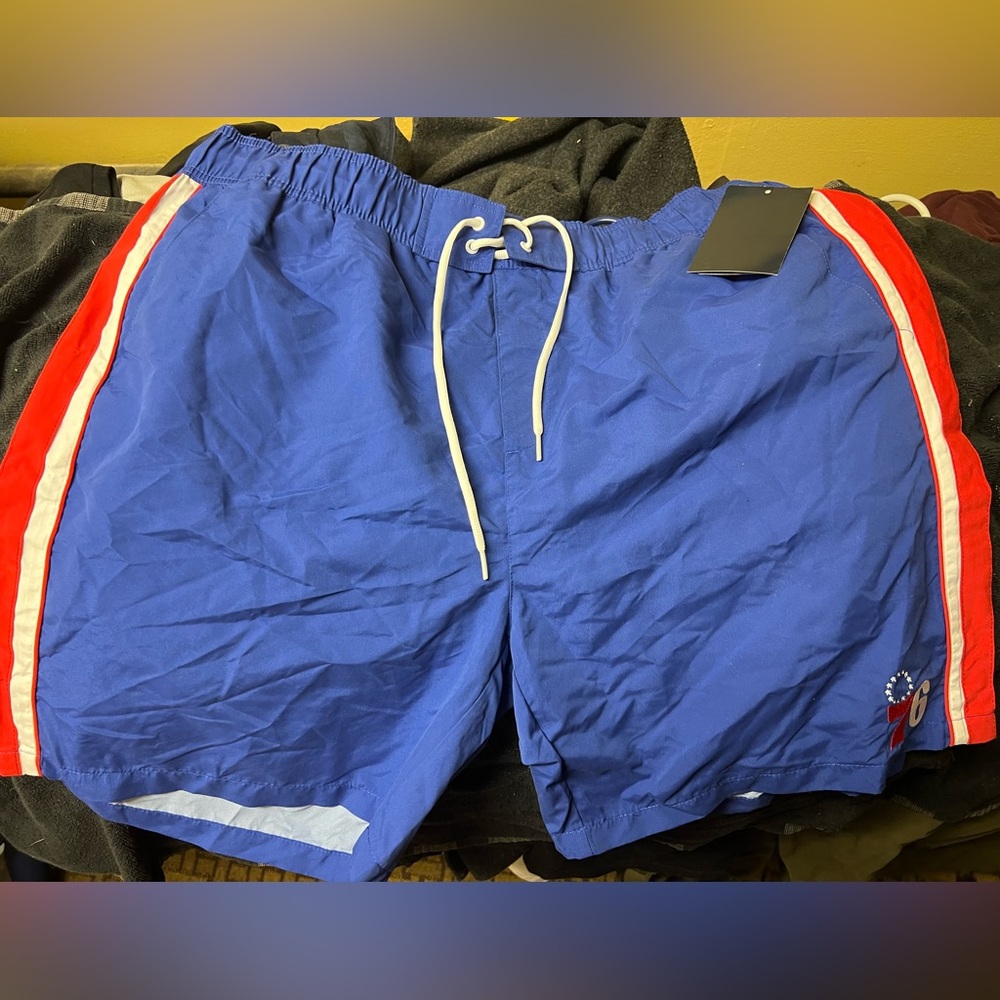 Philadelphia 76ers swimming trunks!!! Size 3XL with tags!!!